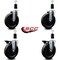 Service Caster 6'' Phenolic Wheel Swivel 1-3/8'' Expand Stem Caster Set 2 Brakes, 4PK SCC-EX20S615-PHS-2-PLB-2-138 - alternate 2
